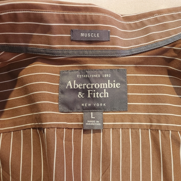 Abercrombie & Fitch Men's Dress Shirt sz L button down long sleeve classic prepp - Picture 5 of 6